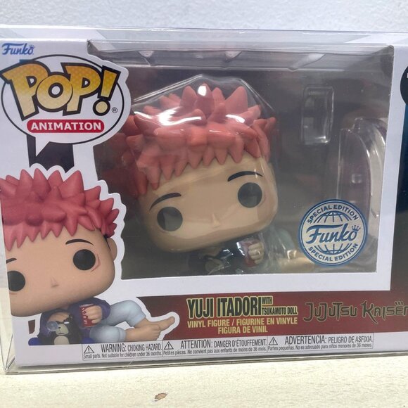 NIB Funko Pop Animation Jujutsu Kaisen - Yuji Itadori with Tsukamoto Doll #1117 - Picture 5 of 10